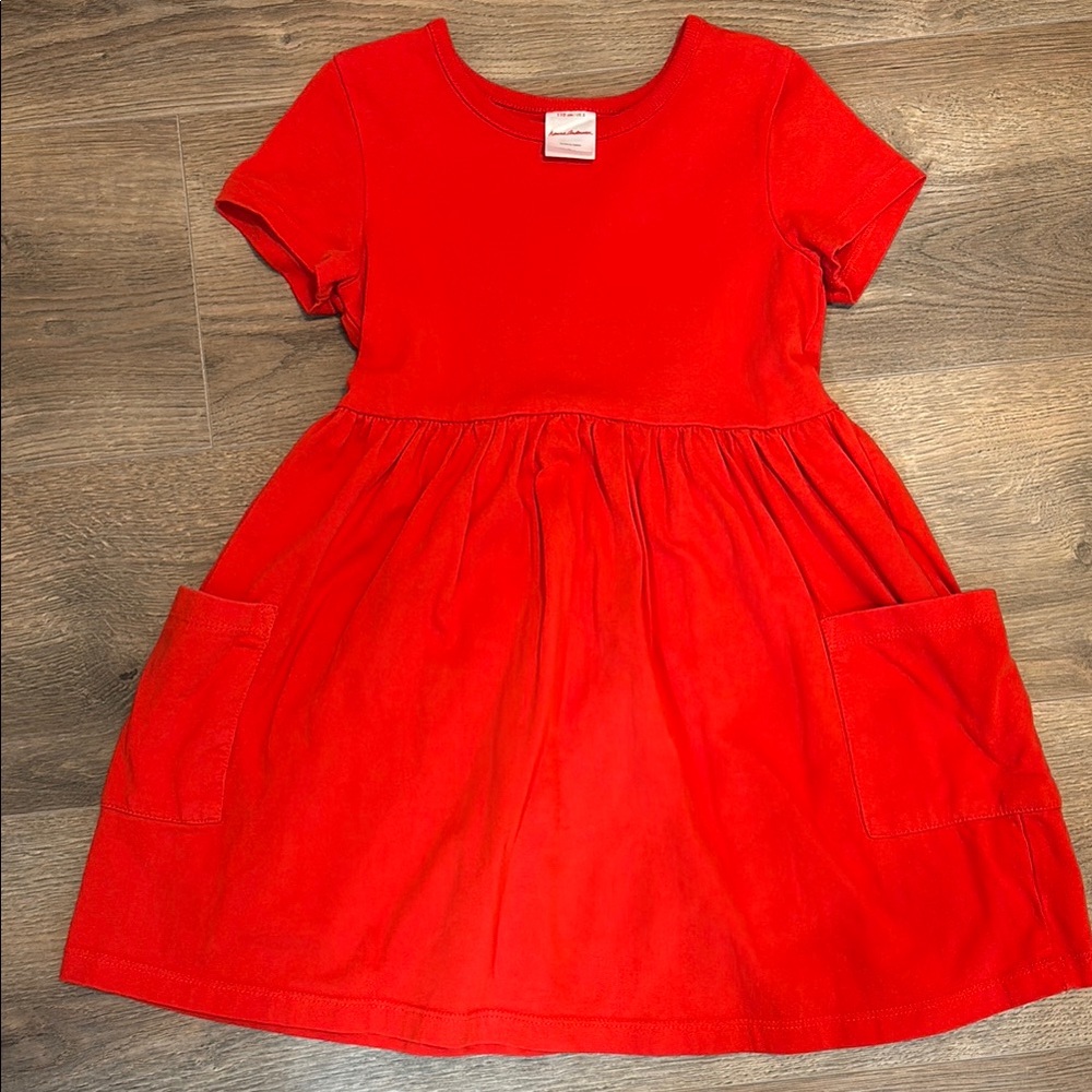 Hanna Andersson Stylish Red Kids Dress With Pockets